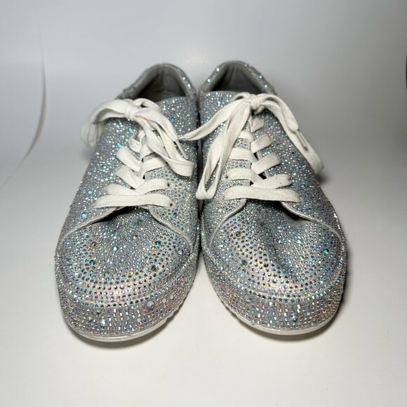 INC International Concepts Lolaf Iridescent Rhinestone Sneakers Womens Size 9.5 - Picture 6 of 11